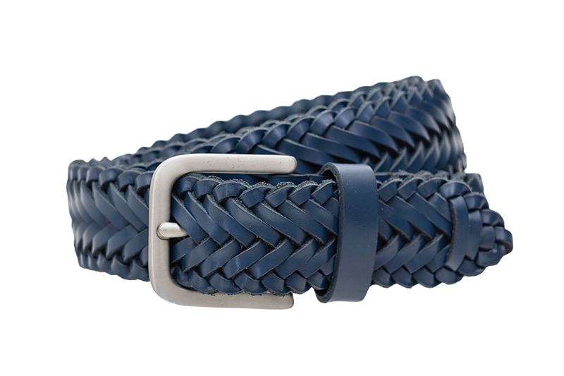 メンズ革靴ローファーネイビー